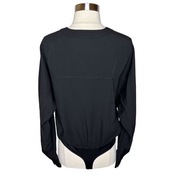 Good American Utility Surplice Wrap Bodysuit - Size 2 (Medium) - Black - Picture 6 of 7